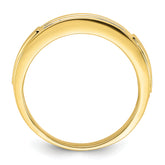 10k 1/5 carat Lab Grown Diamond VS/SI+ G+ Complete Double Row Men's Ring